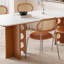 Ensemble de table de salle à manger rectangulaire de style français-106638531