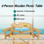 Outdoor 6 person picnic table-1736229334