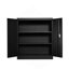 Armoire de rangement avec 2 portes et 2 tablettes, armoire de rangement verrouillable en acier