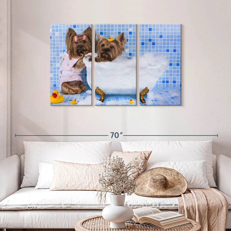 Ketti Bubble Bath Dogs, 28" H x 45" W