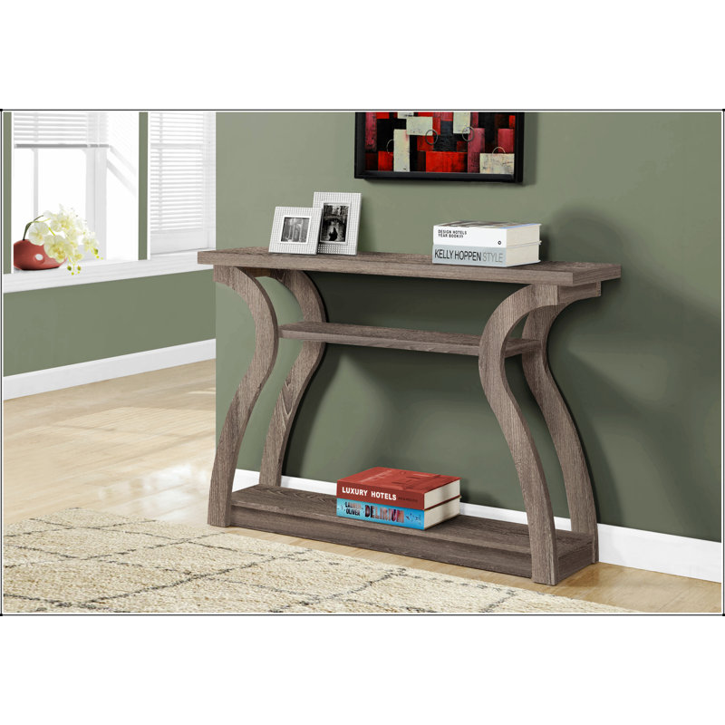 Table d'appoint, console, vestibule, étroit, canapé, stratifié brun, contemporain, moderne, Taupe