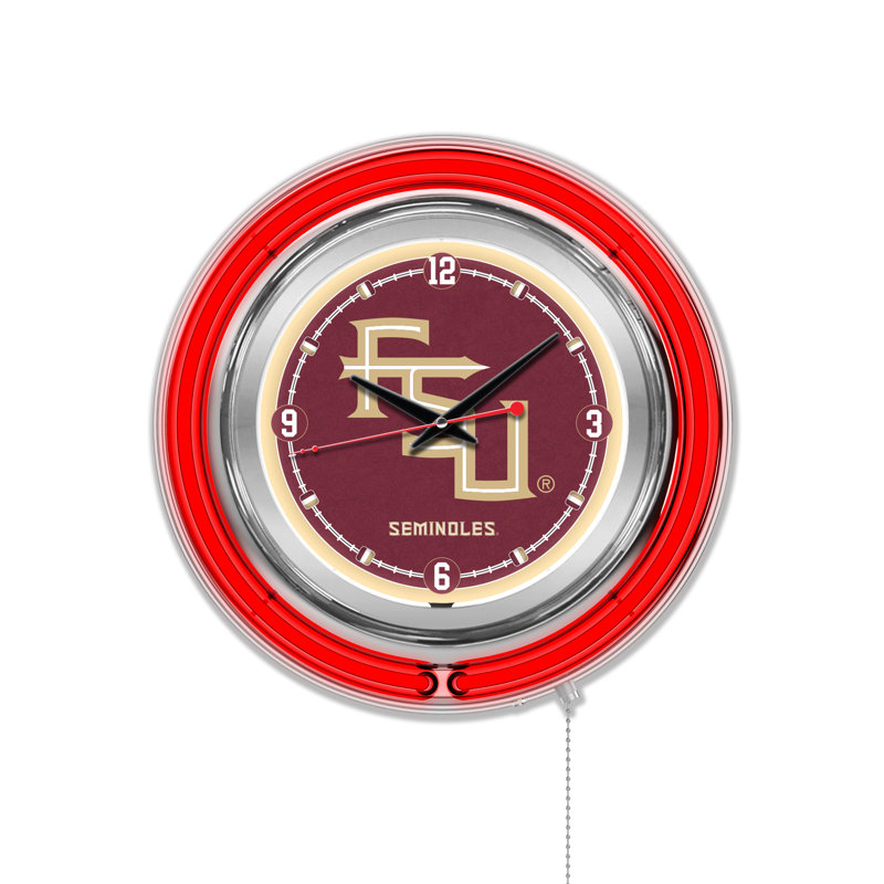 Horloge murale 15 po NCAA, Florida State - Texte