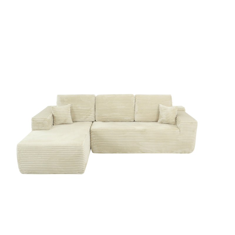 105" Cloud Sectional Couch With L-Shape Chaise,Modern Modular Sofa With Deep Seat, Upholstered Couches For Living Room Bedroom,No Assembly Required