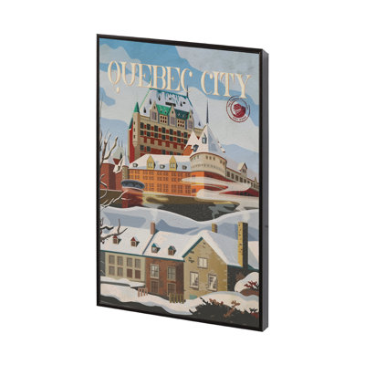 «Quebec City Go» par Simone, reproduction d'art encadrée sous verre