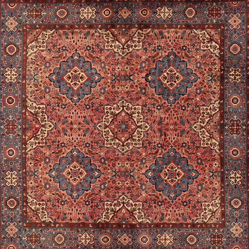 Tapis oriental brun / gris / brun clair, Rond 8 pi