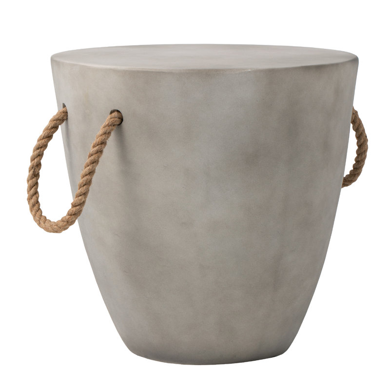 Ahvianna Round Concrete Outdoor Side Table