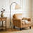 Florence 72.5" H Iron Arched Floor Lamp with Linen Shade-1674801590
