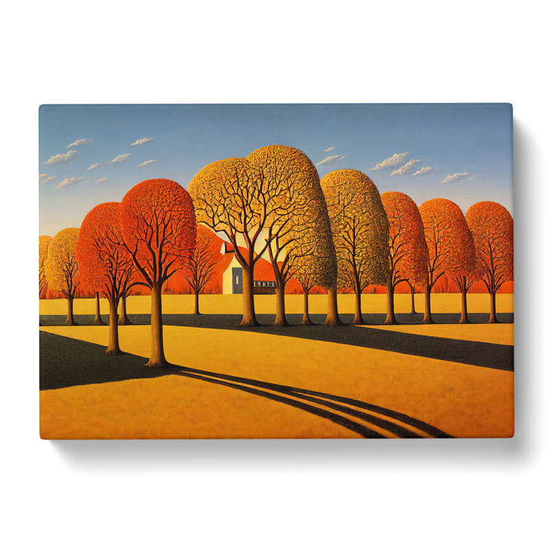 Minimalist Autumn Forest - Wrapped Canvas, 50cm H x 76cm W x 3cm D