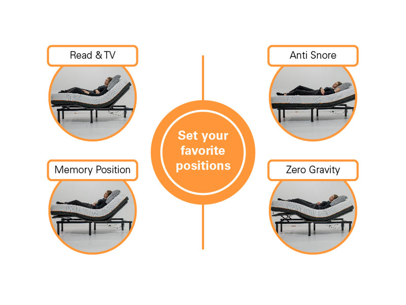 Hartzler Quick Assembly Adjustable Bed Frame with Voice Activated Controls, Twin XL