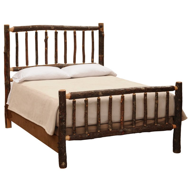 Lit traditionnel Fireside Lodge Hickory - grand lit - cognac, Grand lit, Érable rustique