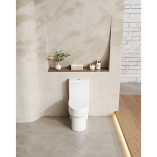 Toilette monobloc 28 po x 28,94 po à chasse d'eau Golden Flush