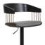 Tabouret de bar pivotant réglable avec siège en similicuir