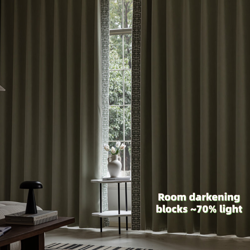 Juliet Room Darkening Curtain Pair (Set of 2), 50" W x 108" L