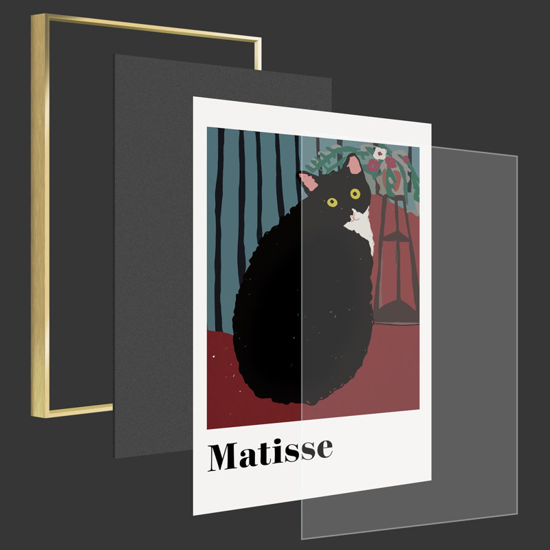 Art Matisse, Or, H 16 po x l 12 po x P 1 po