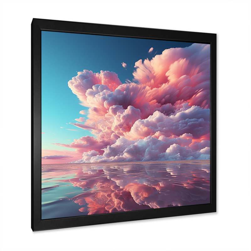 «Dreamy Pastel Skies», reproduction sur toile, Cadre simple noir, H 24 po x l 24 po x P 1 po