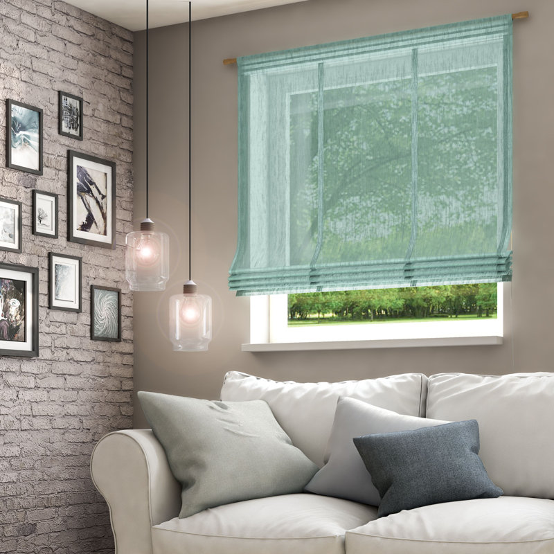 Byrnside Semi Sheer Roman Shade, Yellow, 140cm L x 120cm W