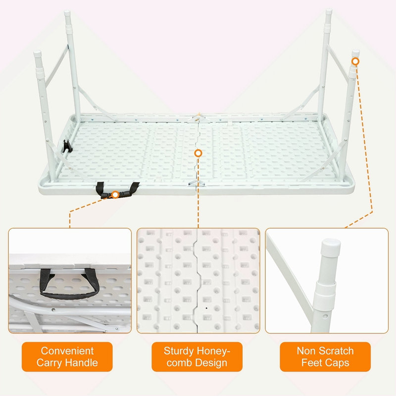 Table pliante portative 4 pi 4 po poids pliable intérieur et extérieur 135 kg