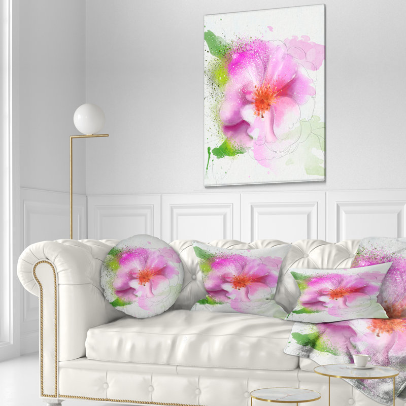 Coussin décoratif à imprimé floral Blooming, Rectangle, 12 po x 20 po