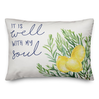  Housse et insert de coussin rectangulaire It Is Well with My Soul