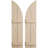 Pecky Cypress Two Board Joined B-n-B w/Quarter Round Arch Top Shutters-64352686