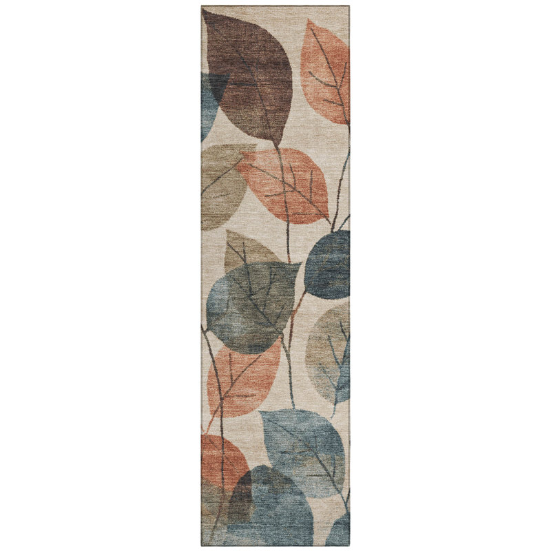 Machine Washable Indoor/Outdoor Xhevrie Beige Rug, Runner 2'3" x 7'6"