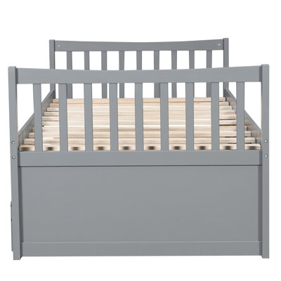 Lit de jour avec couchette et tiroirs, gris (VIEUX SKU: LP000241AAE)