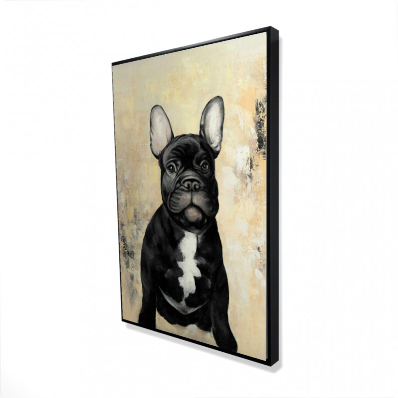 Bouledogue français, reproduction sur toile