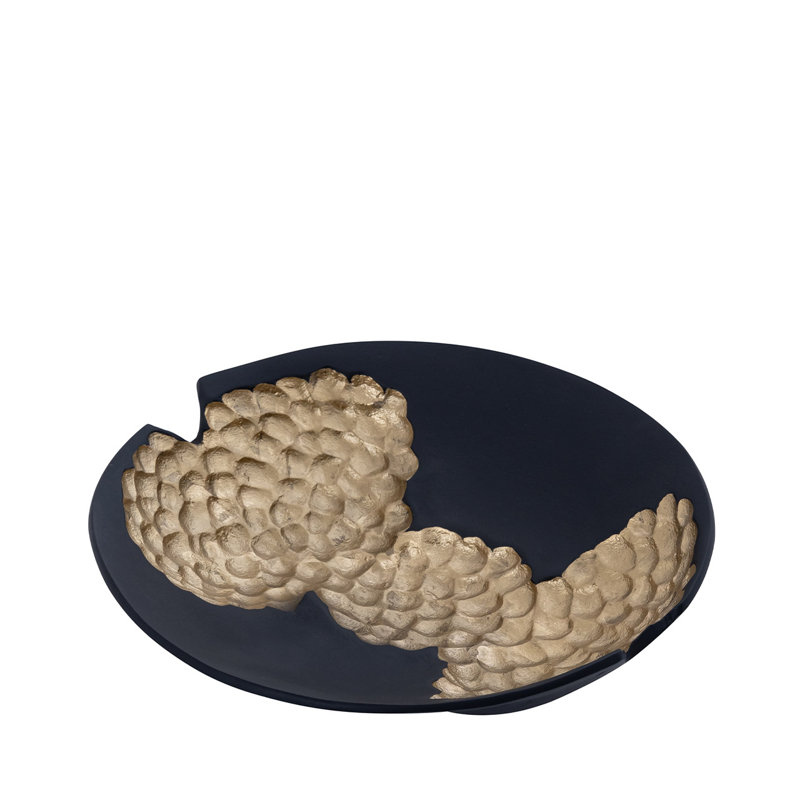 Clasina Aluminum Decorative Bowl 1, 9.2cm H x 40cm W x 40cm D