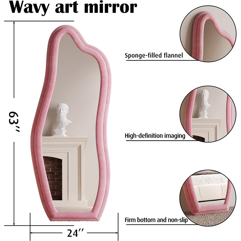 Calero Floor Mirror, Pink