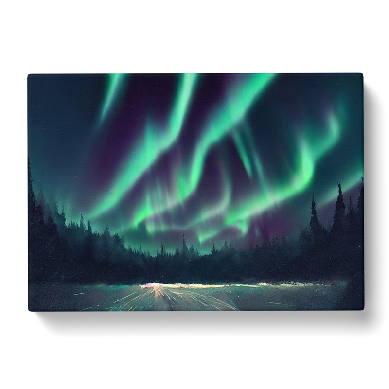 Artistic Northern Lights - Wrapped Canvas, 40cm H x 60cm W x 3cm D