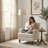 Modern Upholstered Turned Legs Armchair-987647515