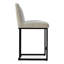 Tabourets de bar 25 po à hauteur de comptoir rembourrés avec sièges en tissu texturé et base en métal noir-1622558680