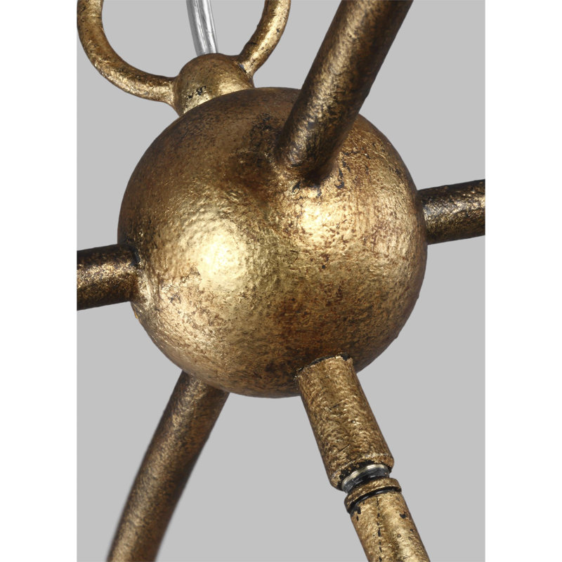 Stonington 4 - Light Chandelier, Antique Gild, 37.25" H x 24.625" W x 24.625" D