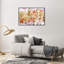 Amant de pivoines, taches de jardin de fleurs - rose moderne - impression sur toile-71080671-71080661