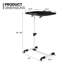 Bureau roulant pour ordinateur portable, chariot mobile réglable pour ordinateur portable avec roulettes, table assise-debout pour le bureau personnel-541702381