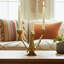 Porte-bougie conique décoratif pour table d'appoint - Décoration de maison moderne pour le style de tablette - 6 po, doré et métallique