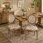 Chaise de salle à manger en bois massif de style français avec garniture cloutée (ensemble de 2)-1639041644