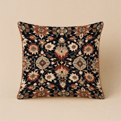 Turkish Blue Indoor and Outdoor Throw Pillow