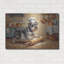  «Schnauzer miniature dans la cuisine» par Rich Monet, art mural en métal, 24 po x 16 po-634403727