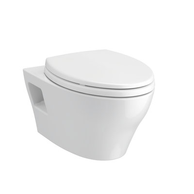 Cuvette de toilette allongée murale TOTO® EP avec motif à jupe et coton blanc