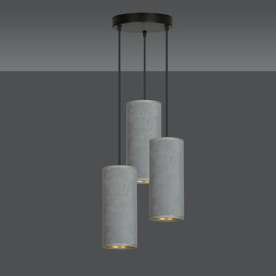 Ealidh 3 - Light Steel Cluster Pendant