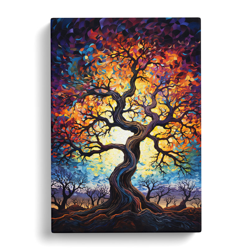 Oak Tree Expressionism Art No.2 - No Frame Print, 76cm H x 50cm W x 3cm D