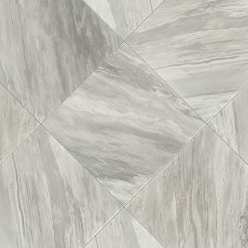 Ardena 32 in. x 32 in. Matte Porcelain Stone Look Floor and Wall Tile, Mist Nero