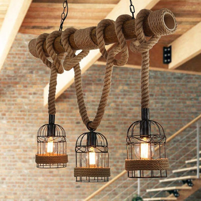 Luminaire suspendu cylindrique à 3 lumières Belkaya