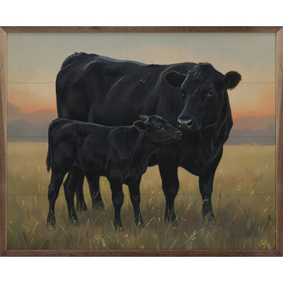Beef Cow And Baby Standing