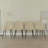 4-Piece Linen Upholstered Dining Chair Set with High Back & Metal Frame-146214572-146486668