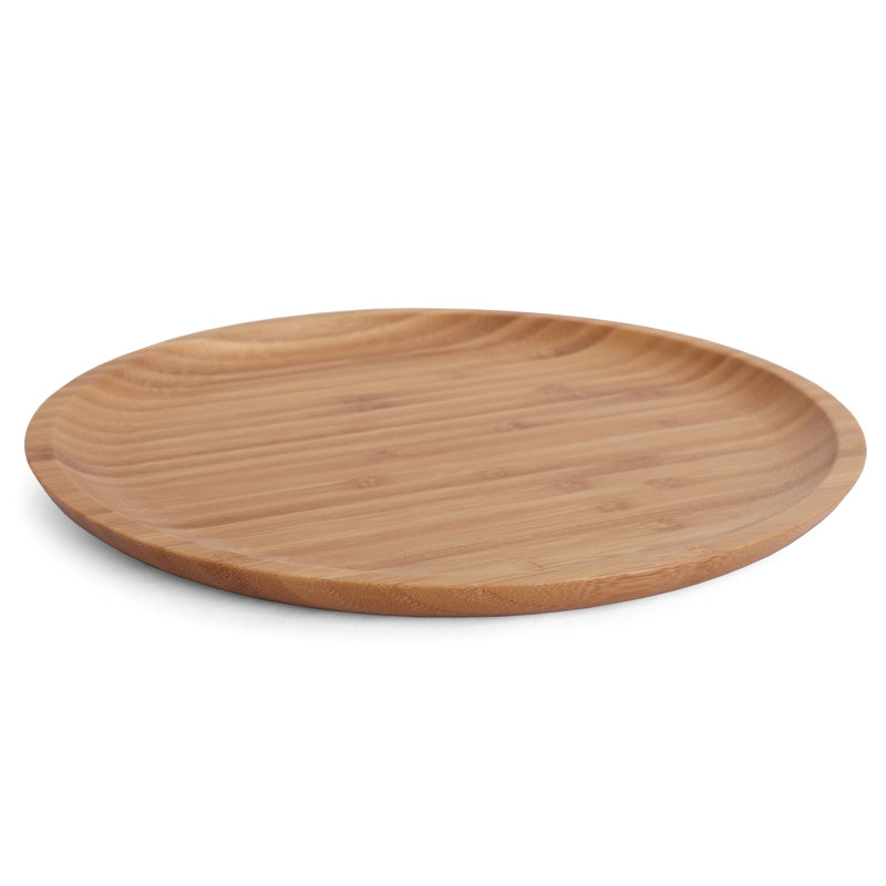 Belari 11'' Round Bamboo Dinner Plates Set of 8