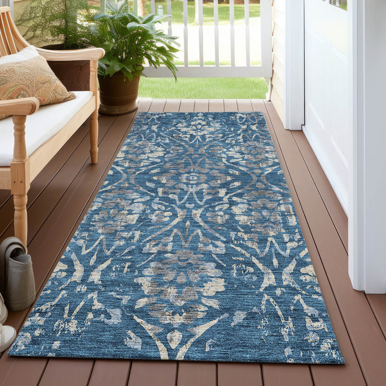 Maliana Washable Floral Indoor / Outdoor Rug