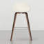 Tabourets de comptoir et de bar Mid-Century 2 - Tabouret de bar avec revêtement en placage brun et repose-pieds