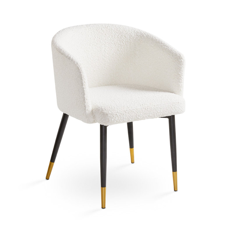 Fauteuil en tissu non fini Mudi, Blanc